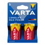 Varta Longlife Max Power Pilas Alcalinas D LR20 (2 Unidades)