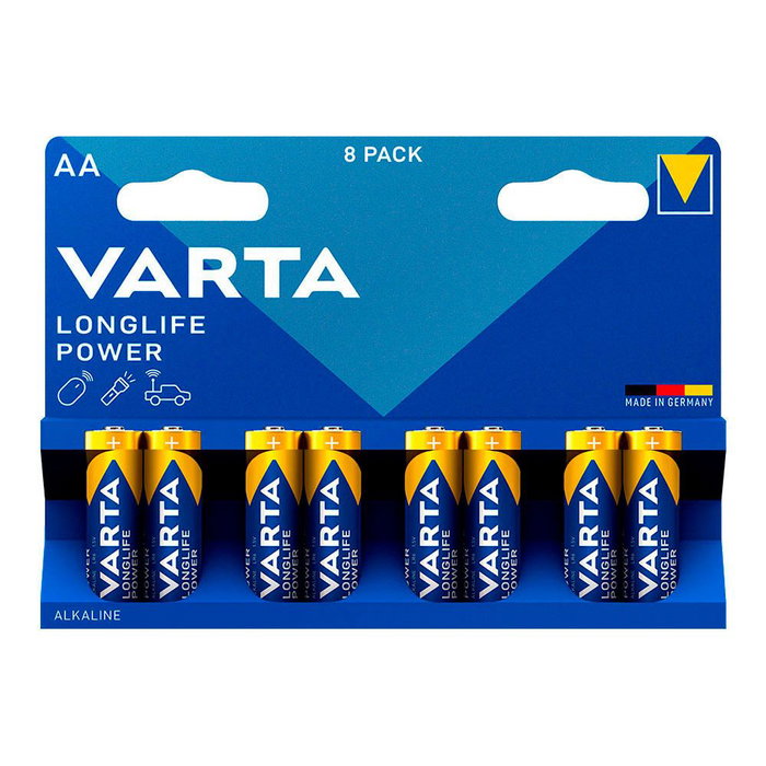 Varta Longlife Power Pilas Alcalinas AA LR06 (Pack de 8)