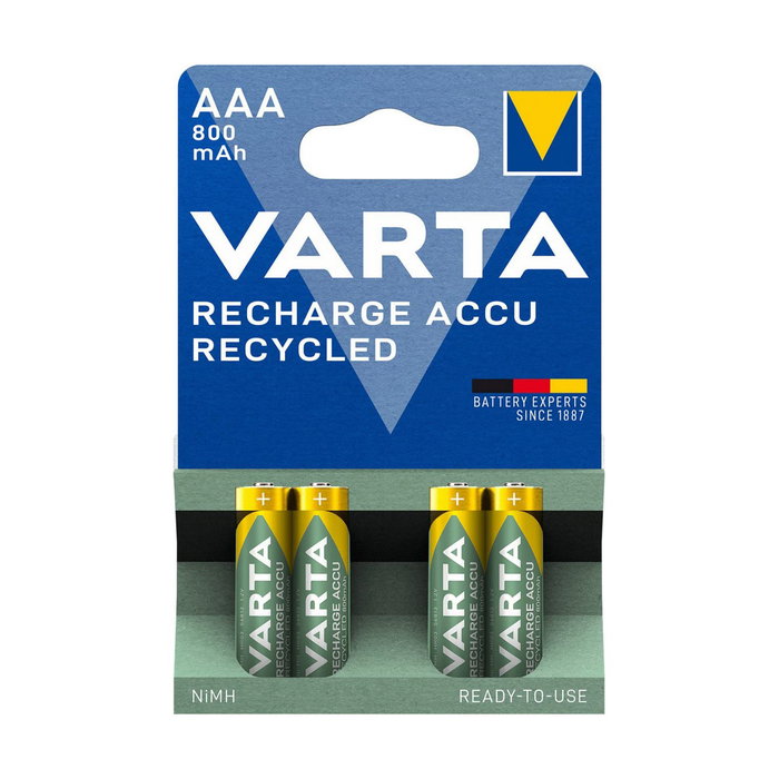 Varta Pila Recargable Accu AAA HR03 800 mAh Recycled (4 unidades)