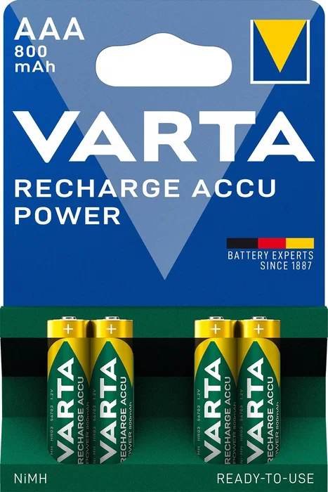 Varta Pilas Recargables AAA Ready2Use 800 mAh (Pack de 4) Varta Pilas Recargables AAA Ready2Use 800 mAh (Pack de 4)