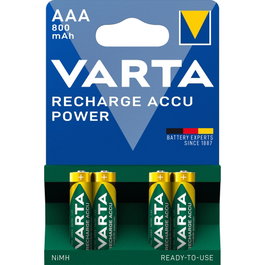 Varta Pilas Recargables AAA Ready2Use 800 mAh (Pack de 4)
