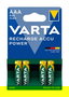 Varta 56703101404 Pilas Recargables Ni-MH HR03 AAA 800mAh Accu Power 4uds