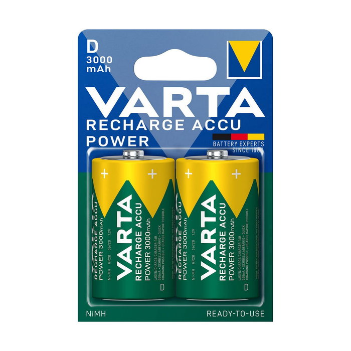 Varta Accu Power D HR20 3000 mAh - Pack de 2 unidades Varta Accu Power D HR20 3000 mAh - Pack de 2 unidades