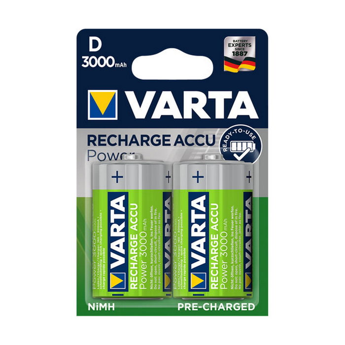 Varta Accu Power D HR20 3000 mAh - Pack de 2 unidades Varta Accu Power D HR20 3000 mAh - Pack de 2 unidades