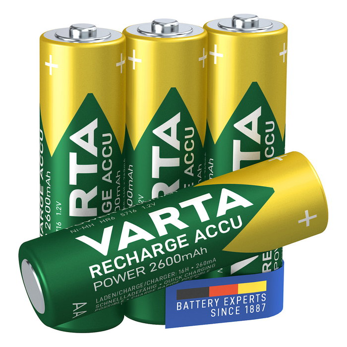 Varta Pilas Recargables AA 2600 mAh NiMH (Pack de 4) Varta Pilas Recargables AA 2600 mAh NiMH (Pack de 4)