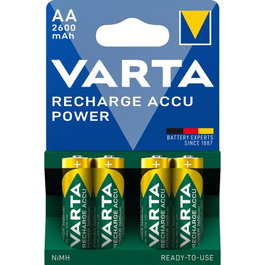 Varta Pilas Recargables AA 2600 mAh NiMH (Pack de 4)