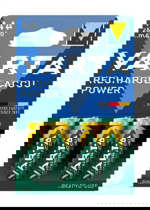 Varta 5716101404 Pilas Recargables Ni/MH HR06 AA 2600mAh Accu Power 4uds