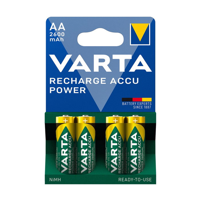 Varta Pilas Recargables AA 2600 mAh NiMH (Pack de 4) Varta Pilas Recargables AA 2600 mAh NiMH (Pack de 4)