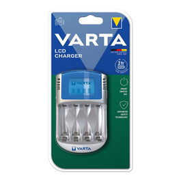 Varta Cargador de Pilas LCD, Compatible AAA/AA, Carga 220V, 12V y USB