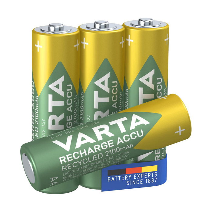 Varta Pilas Recargables AA 2100mAh Recycled 4 Unidades