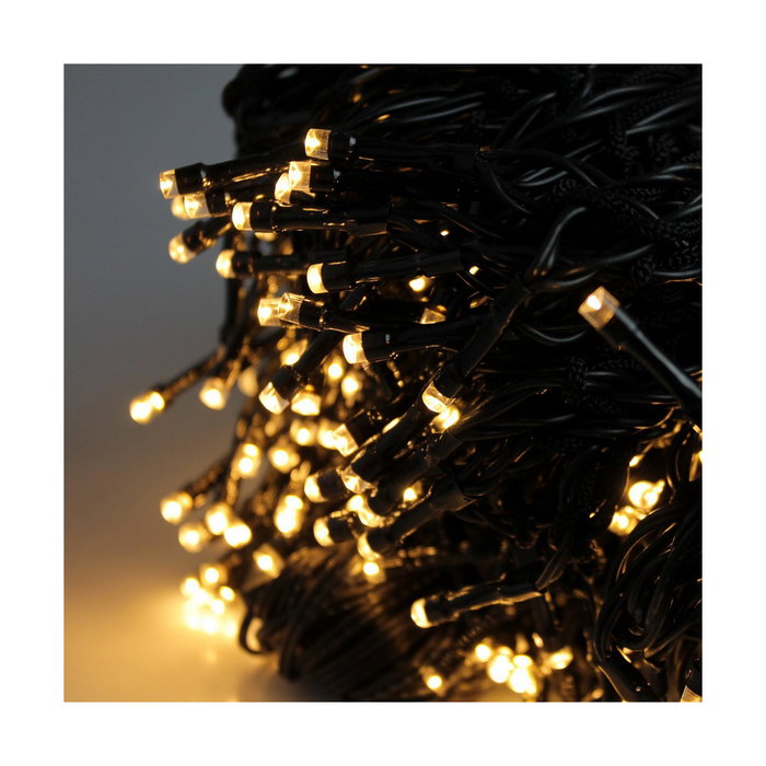 Cortina de luces exterior blanco cálido con 192 LEDs, 2,08 m