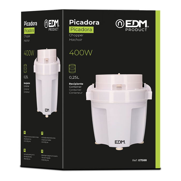 Picadora clasica con recipiente 400w ø17x24cm edm