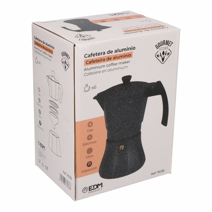 Gourmet Kitchen Cafetera de aluminio para inducción 6 tazas