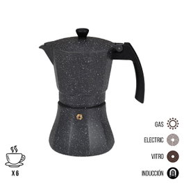 Gourmet Kitchen Cafetera de aluminio para inducción 6 tazas