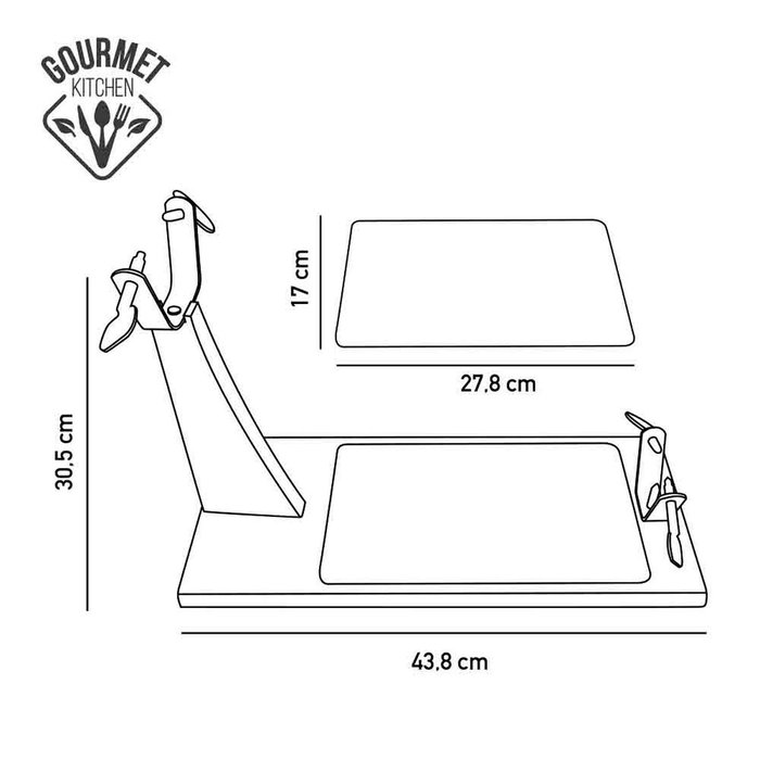 Gourmet Kitchen Jamonero top line madera de caucho con base cerámica