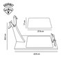 Gourmet Kitchen Jamonero Top Line Madera de Caucho con Base Cerámica 43,8 x 19,5 x 30,5 cm