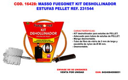 Massó Kit Deshollinador Fuegonet para Estufas de Pellet Ø80 mm 3 m