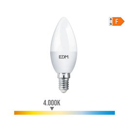 Edm Bombilla Vela LED E14 7W 600lm Luz Día 4000K Ø3,5x10,7 cm