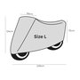 Dunlop Funda para Moto Talla L 228x124cm Protectora PVC/Algodón Gris