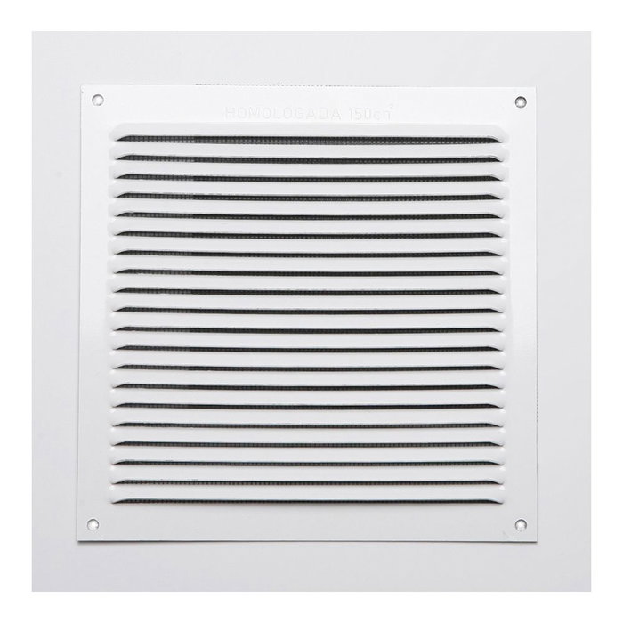 Fepre Rejilla de ventilación sin borde de aluminio blanco lacado 170x170mm profesional y doméstico Fepre Rejilla de ventilación sin borde de aluminio blanco lacado 170x170mm profesional y doméstico