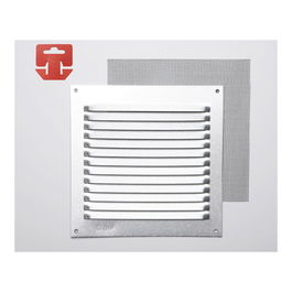 Fepre Rejilla con Mosquitera de Aluminio 0.6 Natural 150x150mm Cromado Profesional Doméstico