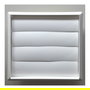 Fepre Rejilla PVC empotrar tubo Ø120mm o 16,5x18,5cm con lamas móviles, ventilación, blanco