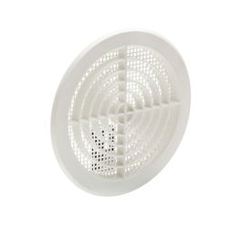 Fepre Rejilla de ventilación con mosquitera para empotrar, diámetro 12.5-14 cm, ABS, color blanco, profesional y doméstico