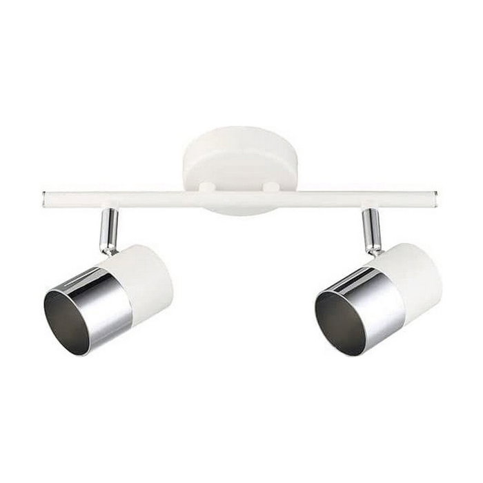 Edm Foco 2 elementos modelo Moon GU-10 cromo+blanco hueso