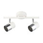 Edm Foco 2 elementos modelo Moon GU-10 cromo+blanco hueso