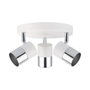 Edm Foco 3 elementos modelo Moon GU-10 cromo+blanco hueso