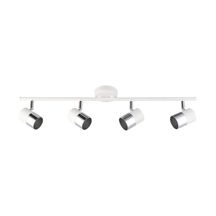 Edm Foco 4 elementos modelo Moon GU-10 cromo+blanco hueso