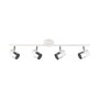 Edm Foco 4 elementos modelo Moon GU-10 cromo+blanco hueso