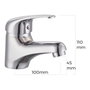 Edm Grifo monomando de lavabo serie Saona Cromado