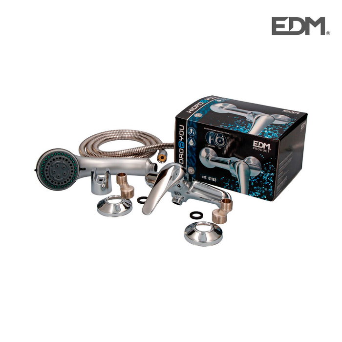 Edm Grifo monomando de ducha empotrado serie Saona cromado