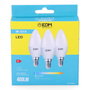 Edm Kit de 3 bombillas vela LED E14 5W 400lm 6400K luz fría