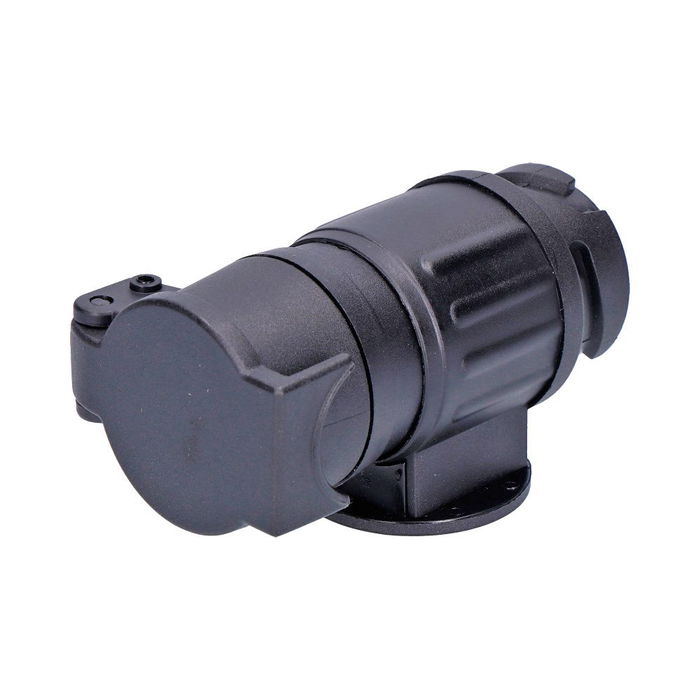 Rawlink Adaptador impermeable de coche 13 a 7 pines, 12v para remolque estandar europeo, conecta luces de señalización vehiculo