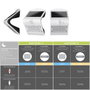 Edm Aplique solar recargable blanco con sensor de presencia