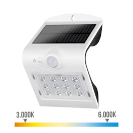 Edm Aplique solar recargable blanco con sensor de presencia