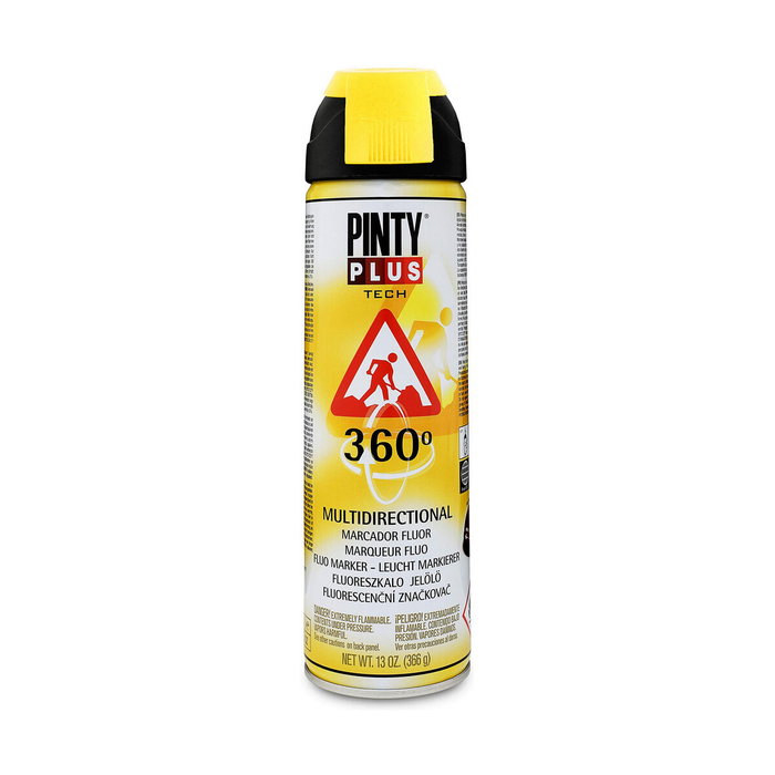 Pinty Plus Marcador Fluorescente Amarillo con Válvula 360°