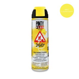 Pinty Plus T146 Pintura en Spray Marcador 360º 500cc Amarillo Fluorescente