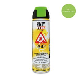 Pinty Plus Marcador Spray 650 cc Verde Fluorescente T136 Válvula 360°