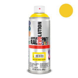 Pinty Plus Pintura Acrílica Spray Evolution 520 cc Ral 1021 Sunny Yellow Amarillo Cadmio 300 g