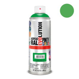 Pinty Plus Pintura Acrílica Spray Evolution 520 cc Ral 6018 Yellow Green Verde Amarillento 300 g