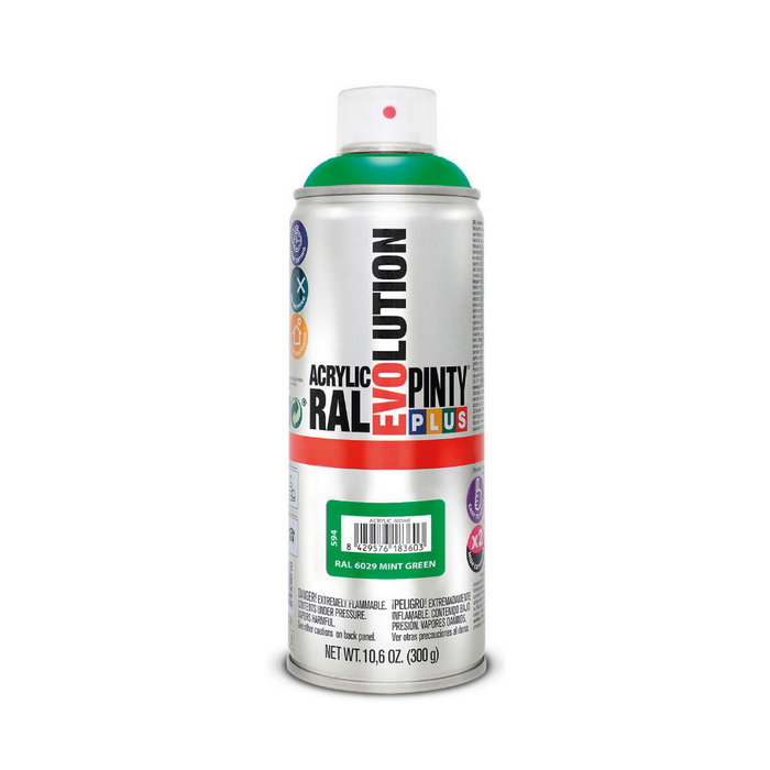 Pinty Plus Pintura acrílica spray evolution RAL 6029 Verde menta