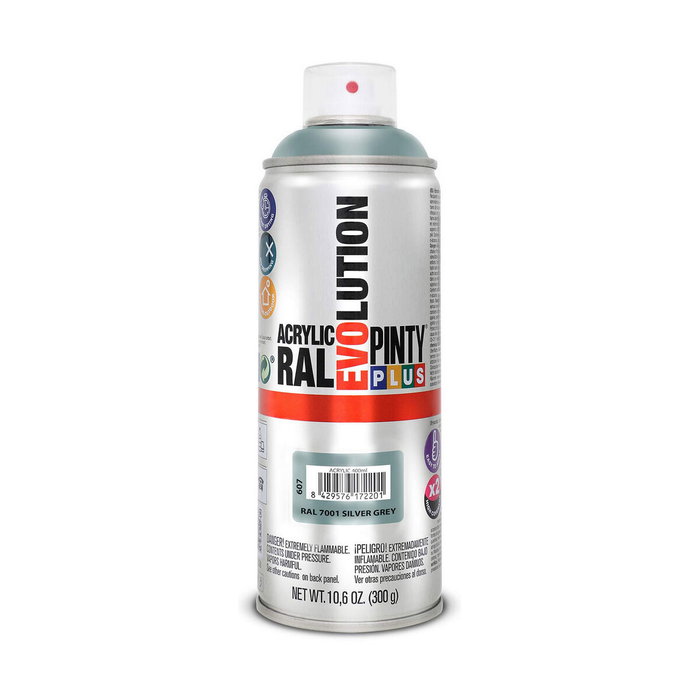 Pinty Plus Pintura Acrílica Spray Evolution RAL 7001 Silver Grey 400 ml
