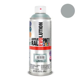 Pinty Plus Pintura Acrílica Spray Evolution Ral 7042 Traffic Grey 520 cc 300 g Acabado Liso y Uniforme Secado Rápido