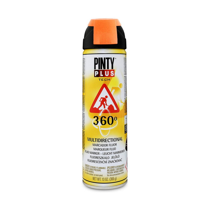 Pinty Plus Marcador Fluorescente Naranja Fluorescente con Válvula 360°