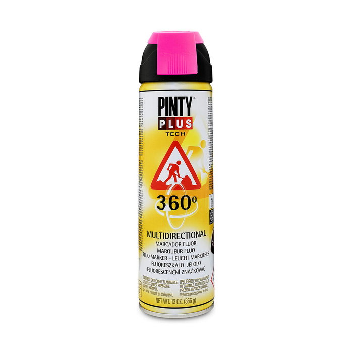 Pinty Plus Marcador Fluorescente con Válvula 360° Rosa Fluorescente