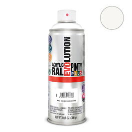 Pinty Plus Ral 9010 Blanco Puro Pintura Acrílica Spray Evolution 520 cc Mate