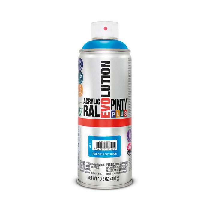 Pinty Plus Pintura acrílica spray Evolution RAL 5015 Sky Blue 520 cc